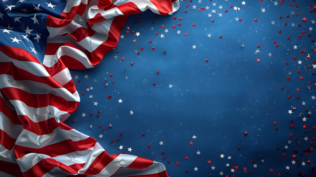 American Flag and Star Confetti: Independence Day Decor