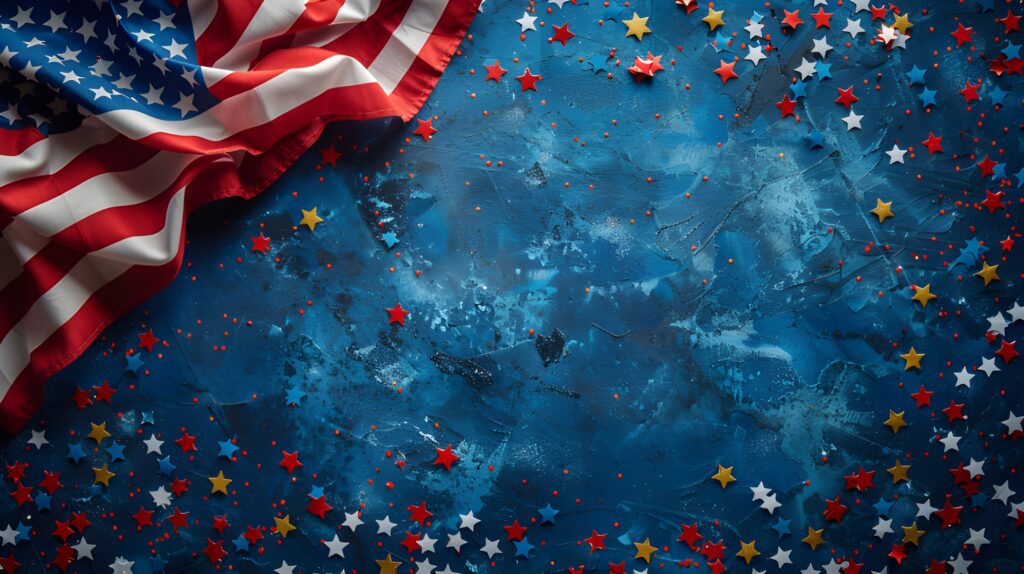 American Flag colors background 4 July independence day celebration