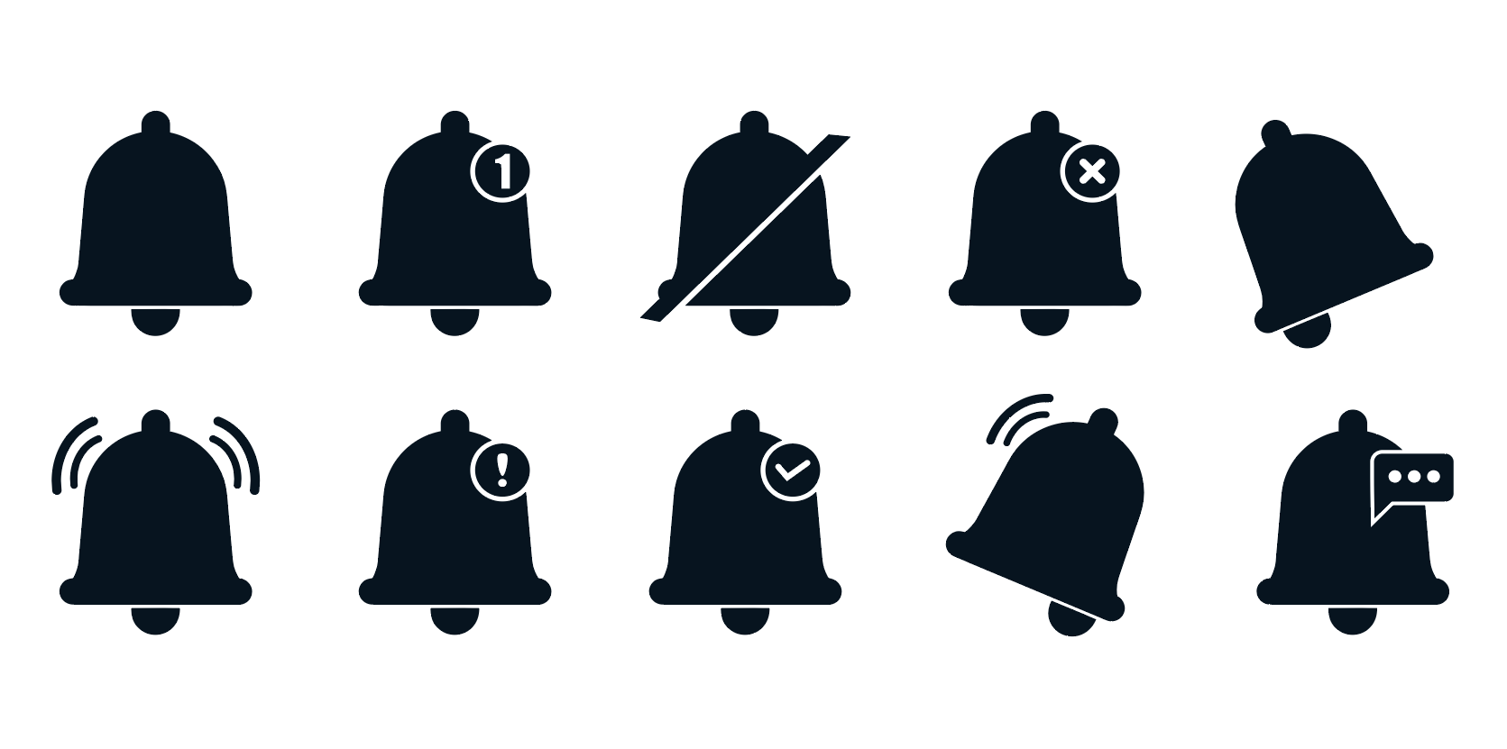 Bell icon vector illustration black color