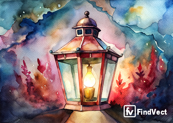 watercolor themed lanterns