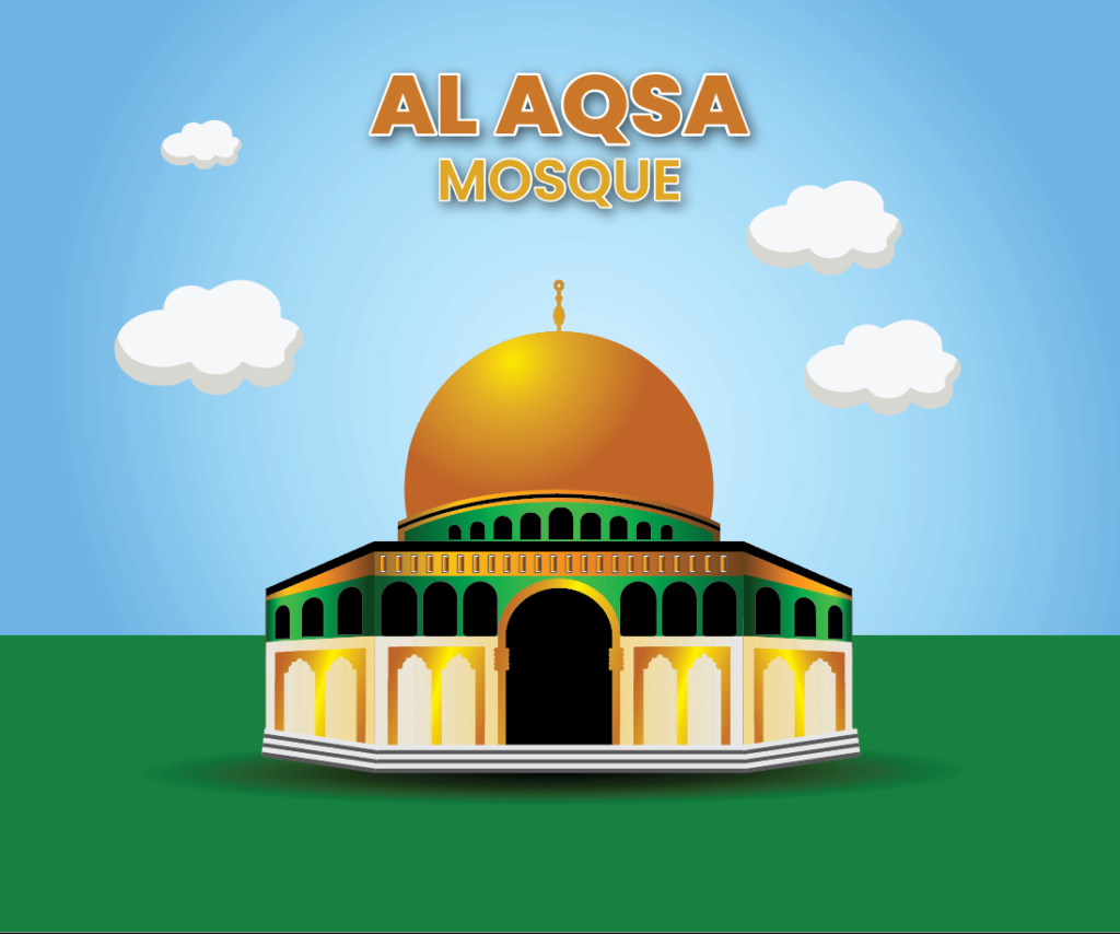 Vector al aqsa mosque vector illustration